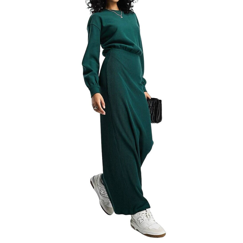 ASOS Dark Green Long Sleeve Dress